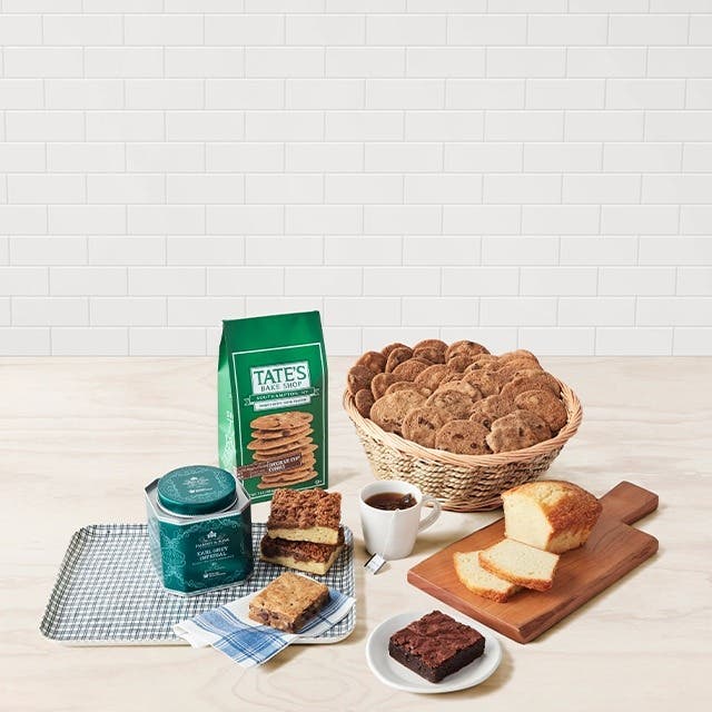 Various baked goods and cookies on a table