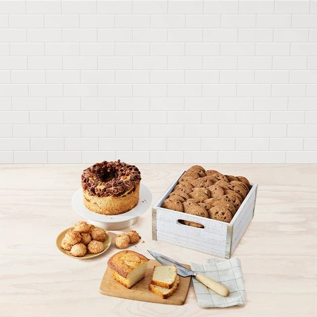 Various baked goods and cookies on a table