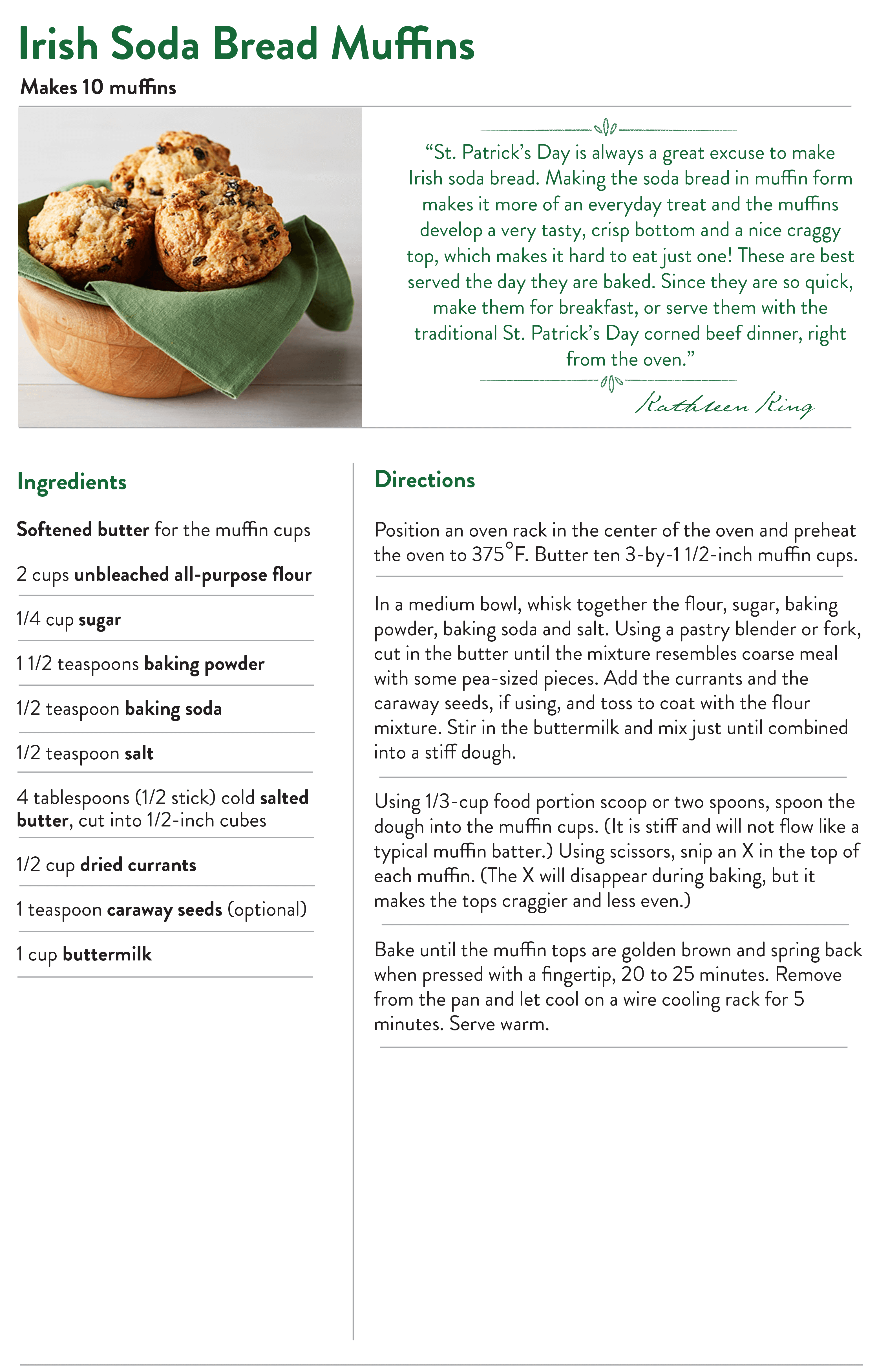 Irish Soda Bread Muffins